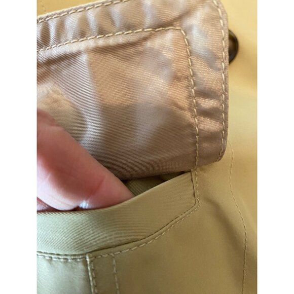 Michael Kors Trench Coat Beige Double-Breasted 39" Long Large - Picture 7 of 14